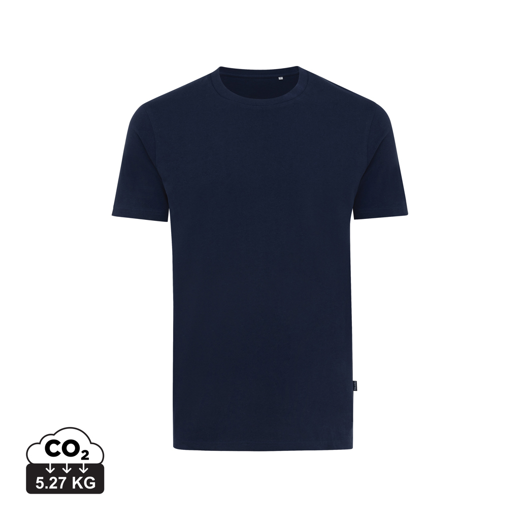 T-shirt unisexe publicitaire en coton recyclé 180g Iqoniq Bryce Bleu marine
